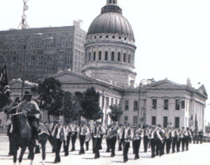 Das Bild zeigt das Straßenfest in St. Louis (USA) anlässlich der Konzertreise 1978.